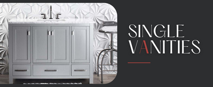 Elevate your bathroom with our beautifully crafted single sink vanities, available in a wide range of styles.
