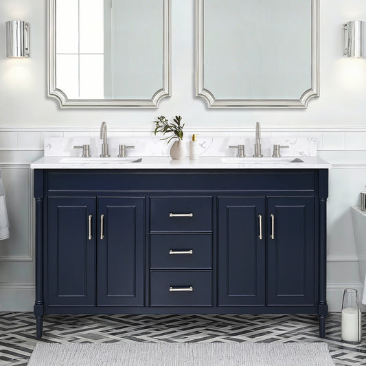 Bristol 60 in. Double Sink Bathroom Vanity