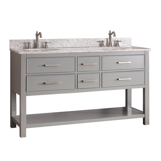 Brooks 60 in. Double Sink Bathroom Vanity