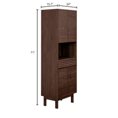 Carina Teak Wood Bathroom Linen Cabinet