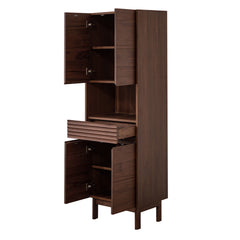 Carina Teak Wood Bathroom Linen Cabinet