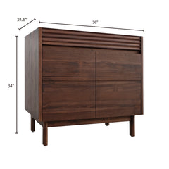 Carina 36 in. Single Sink Teak Wood Bathroom Vanity