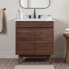 Carina 30 in. Single Sink Teak Wood Bathroom Vanity