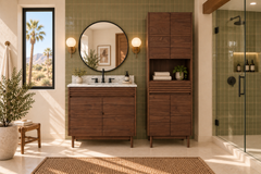 Carina 36 in. Single Sink Teak Wood Bathroom Vanity