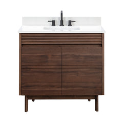 Carina 36 in. Single Sink Teak Wood Bathroom Vanity