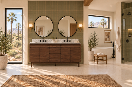 Carina 72 in. Double Sink Teak Wood Bathroom Vanity