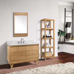Coventry Teak Wood Bathroom Linen Cabinet