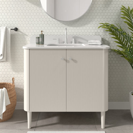 Haley 36 in. Single Sink Bathroom Vanity with Wall-Mount Option