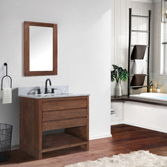 Kai 24 in. Mirror in Brown Reclaimed Wood