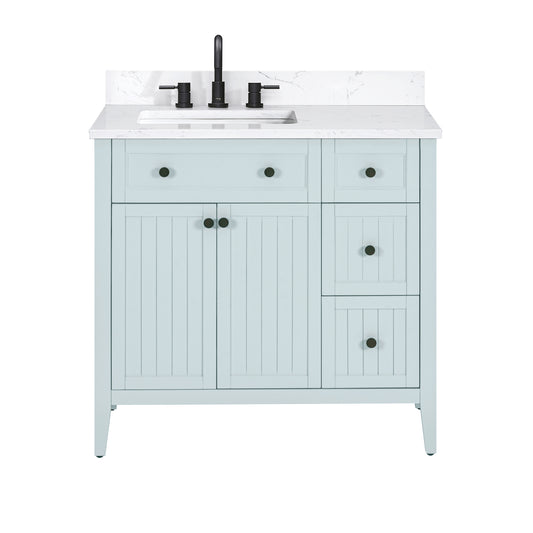 Layla 36 in. Left-Offset Single Sink Bathroom Vanity