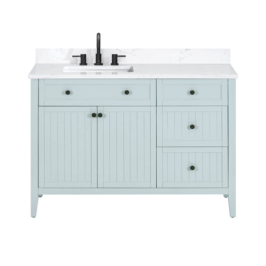 Layla 48 in. Left-Offset Single Sink Bathroom Vanity