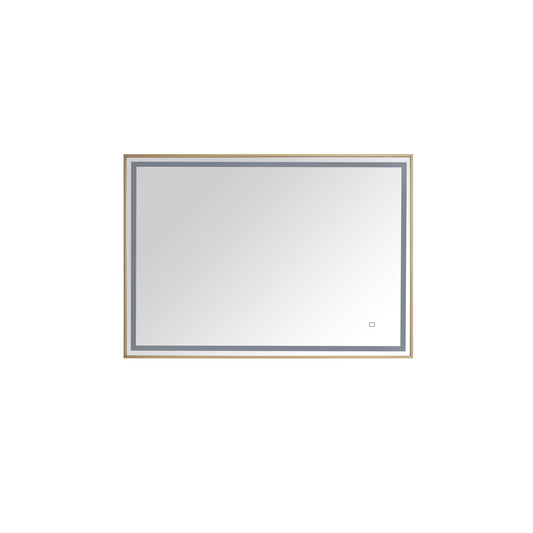 39 in. LED Bathroom Mirror with Stainless Steel Metal Frame