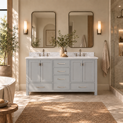 Modero 60 in. Double Sink Bathroom Vanity