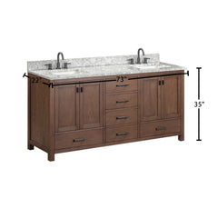 Modero 72 in. Double Sink Bathroom Vanity