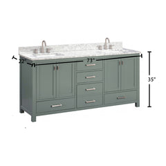 Modero 72 in. Double Sink Bathroom Vanity