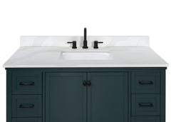 Calacatta White Quartz Top with Single Rectangular Sink