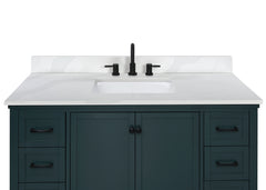 Calacatta Quartz Top with Single Rectangular Sink