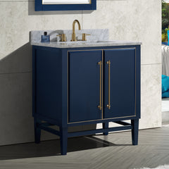 Carrara White Marble Top with Single Rectangular Sink