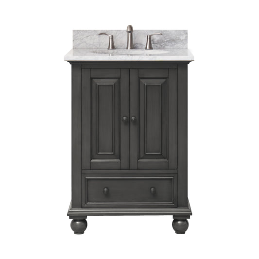 Thompson 24 in. Single Sink Bathroom Vanity with Oval Sink