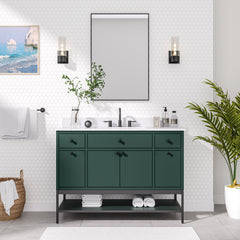 Paisley 48 in. Single Sink Wall-Hung Bathroom Vanity with Optional Base