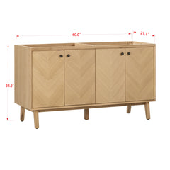 Adele 60 in. Double Sink Bathroom Vanity