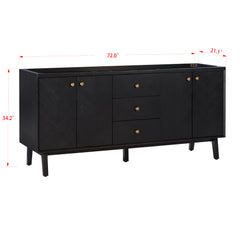 Adele 72 in. Double Sink Bathroom Vanity