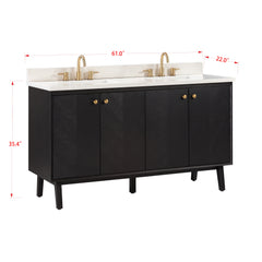 Adele 60 in. Double Sink Bathroom Vanity