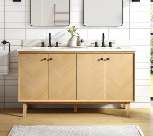 Adele 60 in. Double Sink Bathroom Vanity
