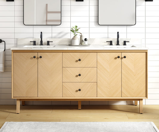 Adele 72 in. Double Sink Bathroom Vanity