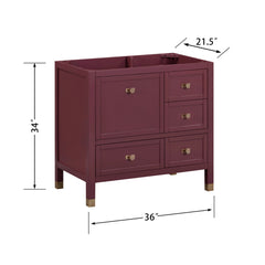 Alana 36 in. Left-Offset Single Sink Bathroom Vanity