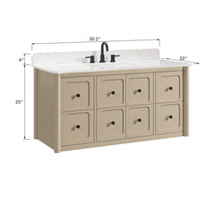 Ario 50 in. Single Sink Bathroom Vanity with Top