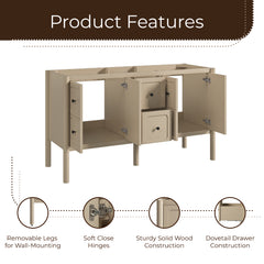 Ario 60 in. Double Sink Bathroom Vanity with Top