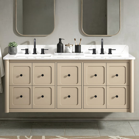 Ario 60 in. Double Sink Bathroom Vanity with Top