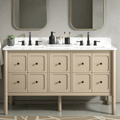 Ario 60 in. Double Sink Bathroom Vanity with Top
