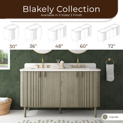 Blakely 60 in. Double Sink Bathroom Vanity