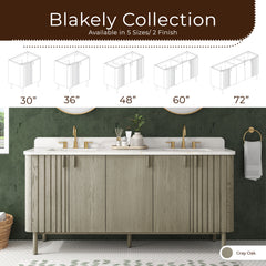 Blakely 72 in. Double Sink Bathroom Vanity