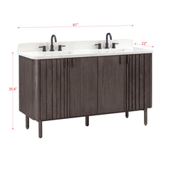 Blakely 60 in. Double Sink Bathroom Vanity