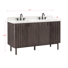 Blakely 60 in. Double Sink Bathroom Vanity