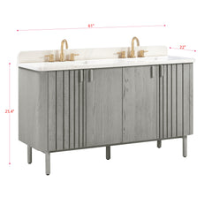 Blakely 60 in. Double Sink Bathroom Vanity