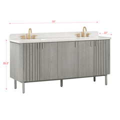 Blakely 72 in. Double Sink Bathroom Vanity