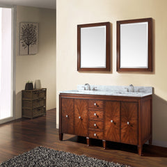 Brentwood 61 in. Double Sink Bathroom Vanity