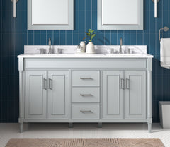 Bristol 60 in. Double Sink Bathroom Vanity