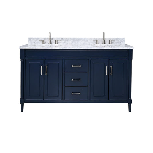 Bristol 60 in. Double Sink Bathroom Vanity