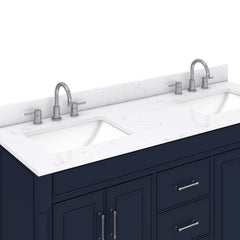 Bristol 60 in. Double Sink Bathroom Vanity