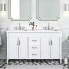 Bristol 60 in. Double Sink Bathroom Vanity