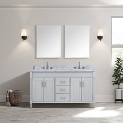 Bristol 60 in. Double Sink Bathroom Vanity
