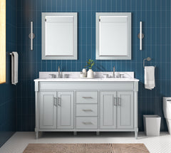 Bristol 60 in. Double Sink Bathroom Vanity