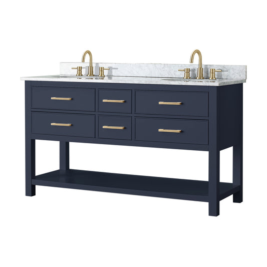 Brooks 60 in. Double Sink Bathroom Vanity