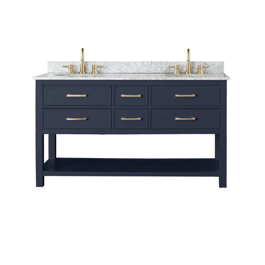 Brooks 60 in. Double Sink Bathroom Vanity