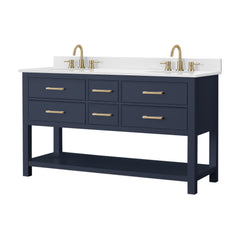 Brooks 60 in. Double Sink Bathroom Vanity